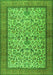 Serging Thickness of Machine Washable Persian Green Traditional Area Rugs, wshtr2634grn