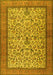 Machine Washable Persian Yellow Traditional Rug, wshtr2634yw