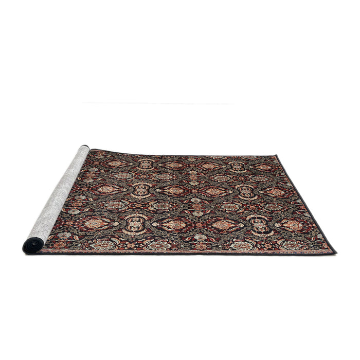 Sideview of Machine Washable Traditional Night Red Rug, wshtr2635