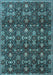 Machine Washable Persian Light Blue Traditional Rug, wshtr2635lblu