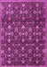 Machine Washable Persian Pink Traditional Rug, wshtr2635pnk