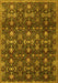 Machine Washable Persian Yellow Traditional Rug, wshtr2635yw