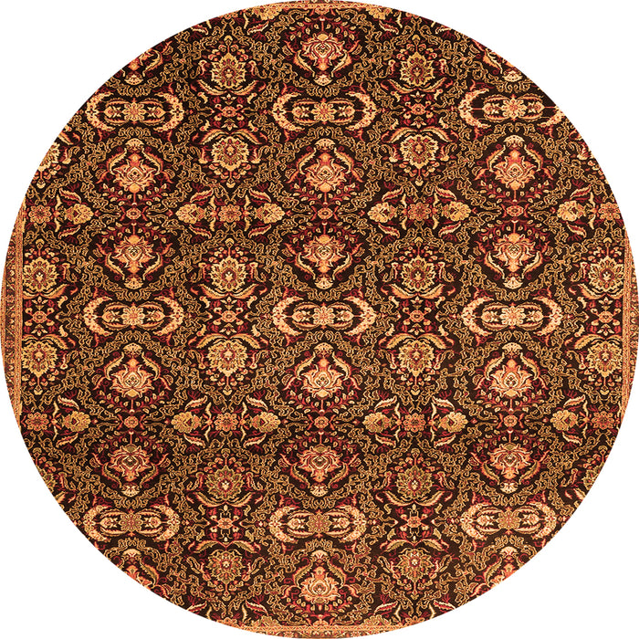 Square Persian Orange Traditional Rug, tr2635org