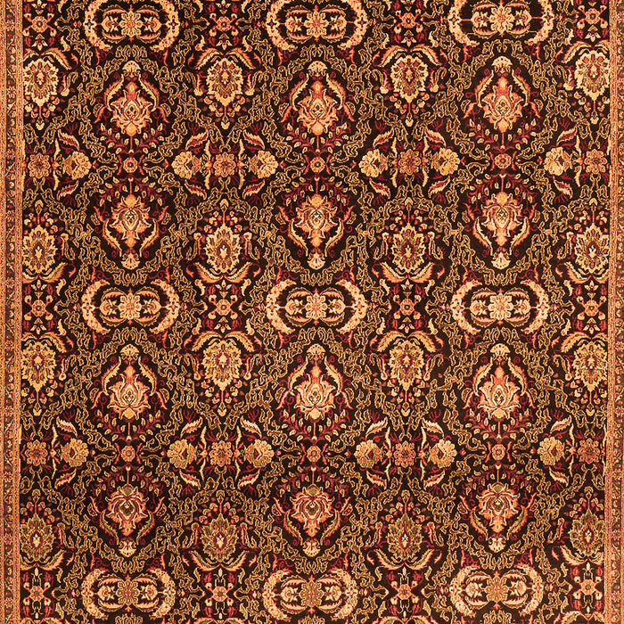 Serging Thickness of Machine Washable Persian Orange Traditional Area Rugs, wshtr2635org