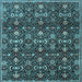 Square Persian Light Blue Traditional Rug, tr2635lblu
