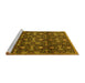 Sideview of Machine Washable Persian Yellow Traditional Rug, wshtr2635yw