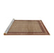 Sideview of Machine Washable Traditional Dark Sienna Brown Rug, wshtr2636