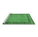 Sideview of Machine Washable Persian Emerald Green Traditional Area Rugs, wshtr2636emgrn