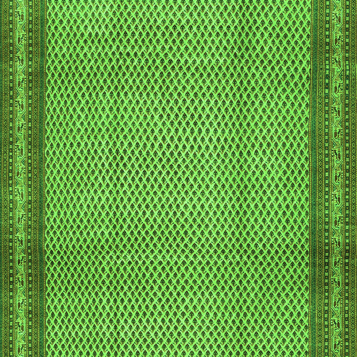 Serging Thickness of Machine Washable Persian Green Traditional Area Rugs, wshtr2636grn