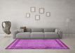 Machine Washable Persian Purple Traditional Area Rugs in a Living Room, wshtr2636pur