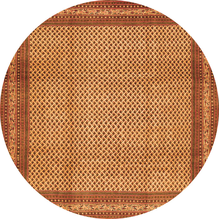 Machine Washable Persian Orange Traditional Area Rugs, wshtr2636org