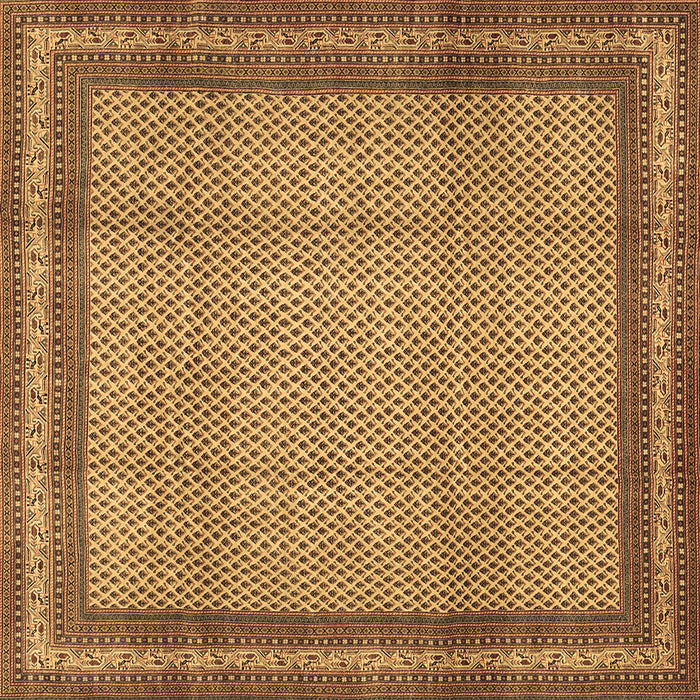 Square Persian Brown Traditional Rug, tr2636brn