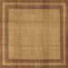 Square Persian Brown Traditional Rug, tr2636brn