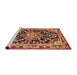 Sideview of Machine Washable Traditional Sand Brown Rug, wshtr2637