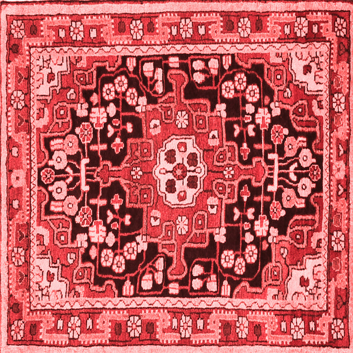 Machine Washable Persian Red Traditional Rug, wshtr2637red