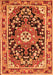 Serging Thickness of Machine Washable Persian Orange Traditional Area Rugs, wshtr2637org