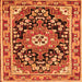 Serging Thickness of Persian Orange Traditional Rug, tr2637org