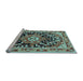 Sideview of Machine Washable Persian Light Blue Traditional Rug, wshtr2637lblu