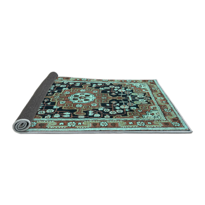 Sideview of Persian Light Blue Traditional Rug, tr2637lblu