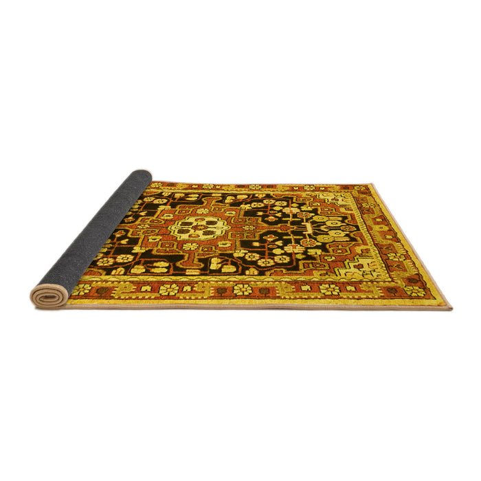 Sideview of Persian Yellow Traditional Rug, tr2637yw