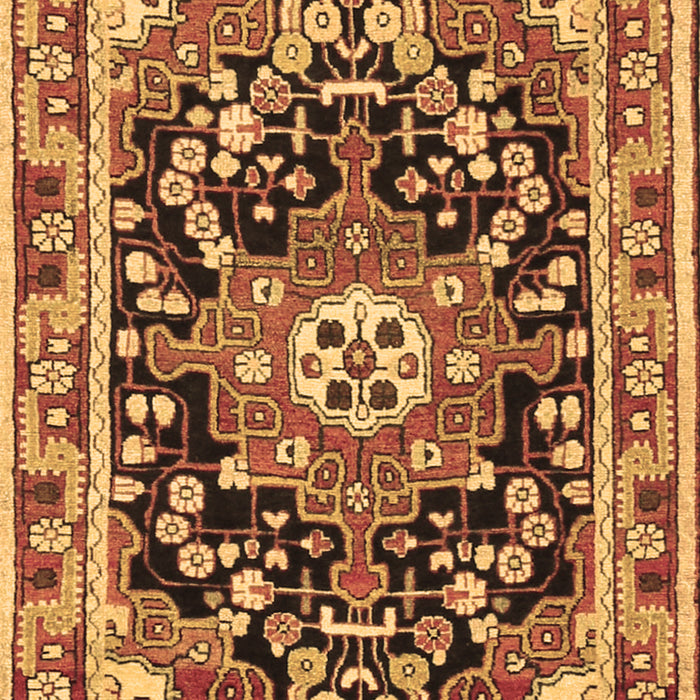 Machine Washable Persian Brown Traditional Rug, wshtr2637brn