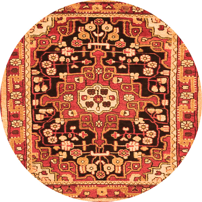 Square Persian Orange Traditional Rug, tr2637org