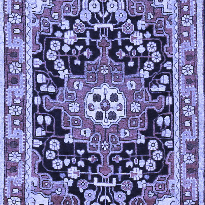 Machine Washable Persian Blue Traditional Rug, wshtr2637blu