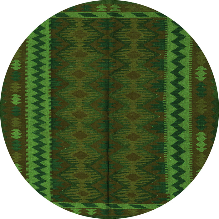 Square Southwestern Green Country Rug, tr2638grn
