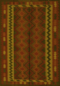 Southwestern Yellow Country Rug, tr2638yw