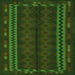 Serging Thickness of Southwestern Green Country Rug, tr2638grn