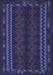 Southwestern Blue Country Rug, tr2638blu