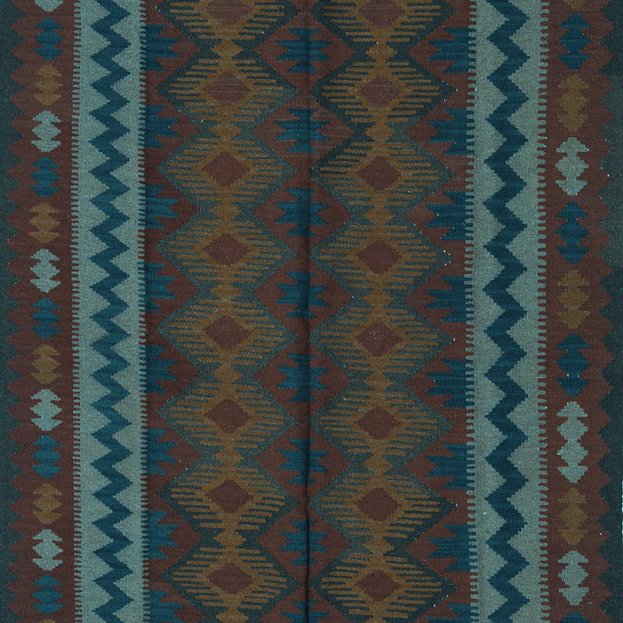Machine Washable Southwestern Light Blue Country Rug, wshtr2638lblu