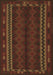 Machine Washable Southwestern Brown Country Rug, wshtr2638brn