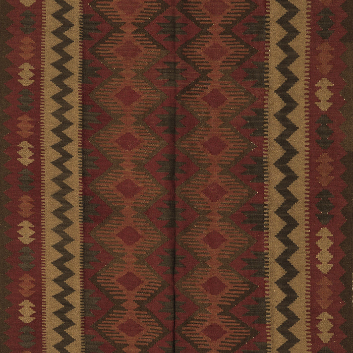 Machine Washable Southwestern Brown Country Rug, wshtr2638brn