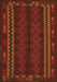 Serging Thickness of Machine Washable Southwestern Orange Country Area Rugs, wshtr2638org