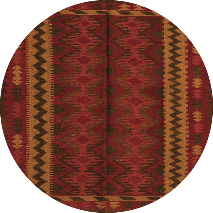 Square Southwestern Orange Country Rug, tr2638org