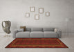 Machine Washable Southwestern Orange Country Area Rugs in a Living Room, wshtr2638org