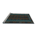 Sideview of Machine Washable Southwestern Light Blue Country Rug, wshtr2638lblu