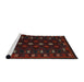 Sideview of Machine Washable Traditional Milk Chocolate Brown Rug, wshtr2639