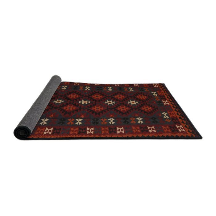 Sideview of Traditional Chocolate Brown Southwestern Rug, tr2639