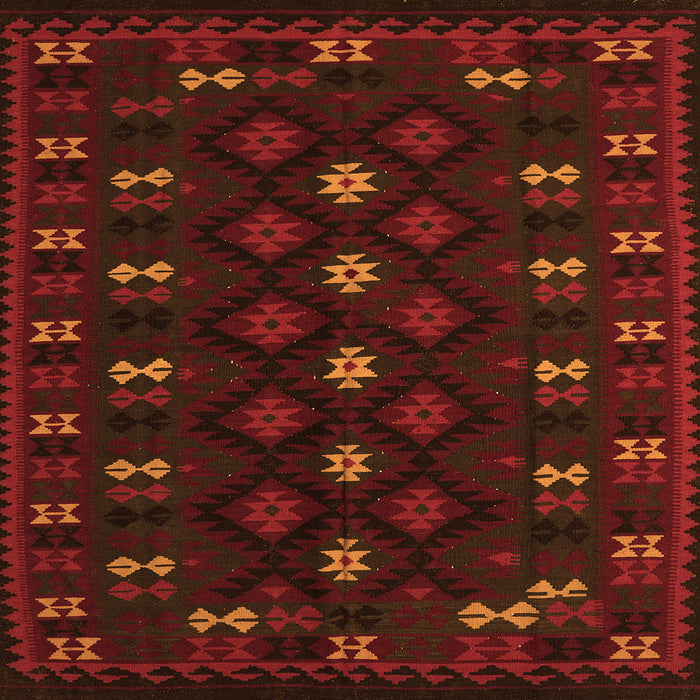 Serging Thickness of Southwestern Orange Country Rug, tr2639org