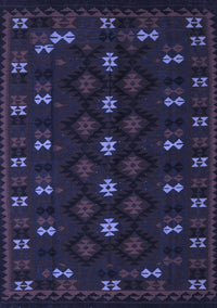 Southwestern Blue Country Rug, tr2639blu