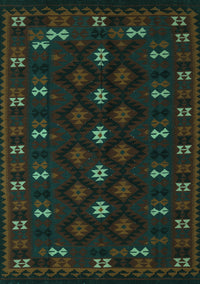 Southwestern Turquoise Country Rug, tr2639turq