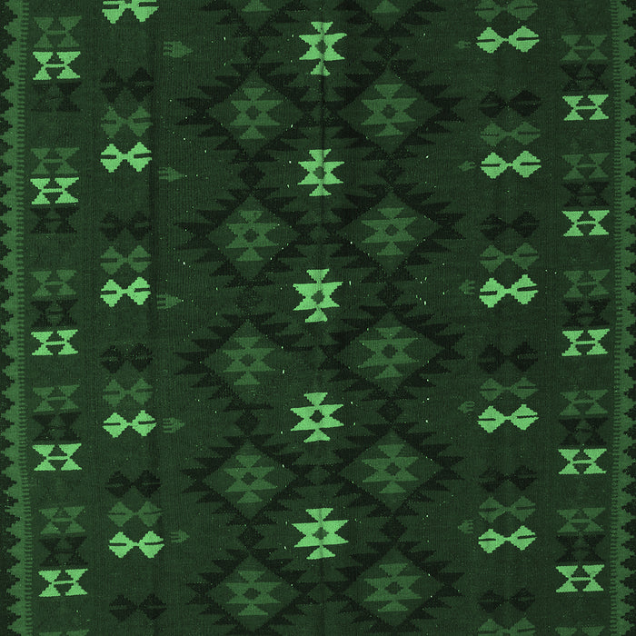 Southwestern Emerald Green Country Rug, tr2639emgrn