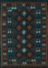 Southwestern Light Blue Country Rug, tr2639lblu