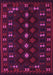 Machine Washable Southwestern Pink Country Rug, wshtr2639pnk