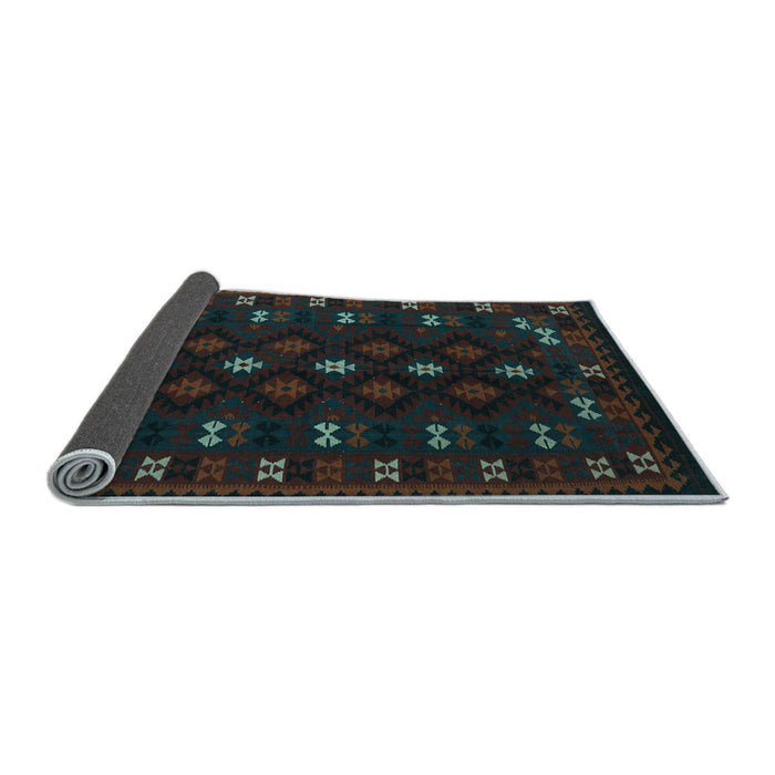 Sideview of Southwestern Light Blue Country Rug, tr2639lblu