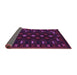 Sideview of Southwestern Purple Country Rug, tr2639pur