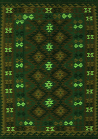 Southwestern Green Country Rug, tr2639grn