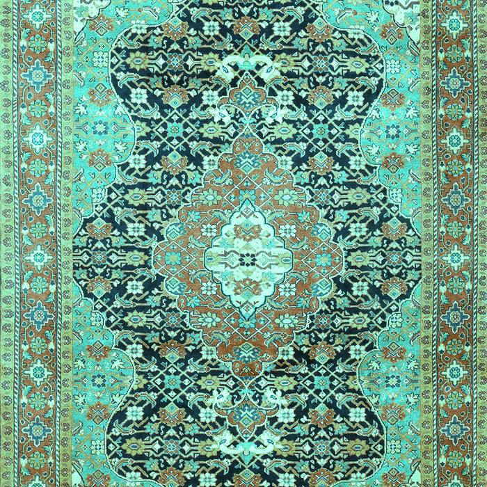 Medallion Turquoise Traditional Rug, tr263turq